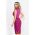 Rochie de ocazie eleganta conica cu broderie 3D si paiete discrete