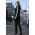 Compleu Atmosphere negru cu insertie snake