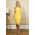 Rochie eleganta Pretty Girl galbena cu umerii goi si nasturi din perle