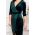 Rochie de ocazie eleganta verde Amira cu paiete pe o parte
