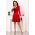 Rochie rosie eleganta din catifea Iolanda in clos