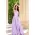 Rochie de lux Beatrice lila tip printesa din tafta cu flori 3D