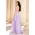 Rochie de lux Beatrice lila tip printesa din tafta cu flori 3D