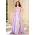 Rochie de lux Beatrice lila tip printesa din tafta cu flori 3D
