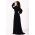 Rochie de nunta Chantal din lurex negru lunga cu sclipici