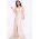 Rochie de lux Goddess aurie cu sclipici si trena pe o parte