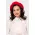 Bereta rosie Paris din tricot premium cu pietre decorative