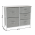 Comoda cu sertare din material textil, gri/alb/gri deschis, ROSITA TYP 3