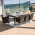 Set de gradina din 9 piese, maro/bej, MENIBOR