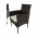 Set de gradina din ratan cu 5 piese, maro inchis/crem, RANDEL