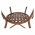 Set de gradina din rattan 1 + 2, maro, JARUB