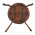 Set de gradina din rattan 1 + 2, maro, JARUB