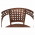 Set de gradina din rattan 1 + 2, maro, JARUB