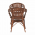 Set de gradina din rattan 1 + 2, maro, JARUB