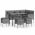 Set canapele de gradina forma L cu perne 5 piese maro poliratan