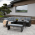 Set de gradina din 3 piese, rattan, gri, AUREK