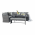 Set de gradina din 3 piese, rattan, gri, AUREK