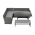 Set de gradina din 3 piese, rattan, gri, AUREK