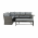 Set de gradina din 3 piese, rattan, gri, AUREK