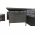 Set de gradina din 3 piese, rattan, gri, AUREK