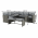 Set de gradina din 3 piese, rattan, gri, AUREK