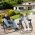 Set de 2 scaune reglabile de gradina, gri, KASPIAN