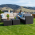 Set de gradina din rattan, 3 piese, maro/bej, RODEN