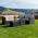 Set de gradina din rattan, 3 piese, maro/bej, RODEN