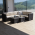 Set de gradina din rattan, 3 piese, maro/bej, RODEN