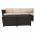 Set de gradina din rattan, 3 piese, maro/bej, RODEN