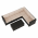 Set de gradina din rattan, 3 piese, maro/bej, RODEN