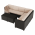 Set de gradina din rattan, 3 piese, maro/bej, RODEN
