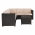 Set de gradina din rattan, 3 piese, maro/bej, RODEN