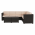Set de gradina din rattan, 3 piese, maro/bej, RODEN
