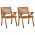 Scaune mobilier de gradina cu perne, 2 buc., lemn masiv acacia, verde