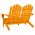 Scaun de gradina Adirondack cu 2 locuri portocaliu lemn de brad