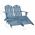 Scaun gradina Adirondack 2 locuri & otoman