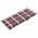 Scaune gradina perne model carouri rosii, 6 buc, lemn masiv tec