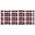 Scaune gradina perne model carouri rosii, 6 buc, lemn masiv tec