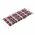 Scaune gradina perne model carouri rosii, 6 buc, lemn masiv tec