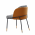 Scaun de luat masa, model alb-negru / piele ecologica camel, KIRNA