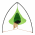 Scaun suspendabil balansoar, verde, KLORIN NEW KLASIK