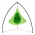 Scaun suspendabil balansoar, verde, KLORIN NEW KLASIK