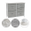 Comoda cu sertare din material textil, gri/alb/gri deschis, ROSITA TYP 3