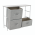 Comoda cu sertare din material textil, gri/alb/gri deschis, ROSITA TYP 3