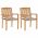 Scaune gradina, perne gri model carouri, 2 buc., lemn masiv tec