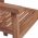 Scaune gradina, perne gri model carouri, 2 buc., lemn masiv tec