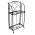 Raft pliabil din metal, negru, MANULO