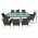 Set de gradina din 9 piese, gri, MENIBOR