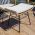 Set de gradina din 5 piese din ratan, banda neagra / naturala / bej / alb-negru, VASAL
